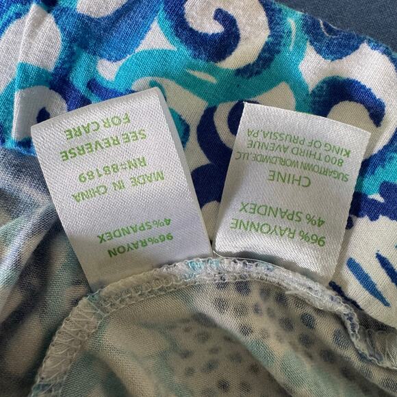 Lilly Pulitzer Georgia May Palazzo Pant Size Medium Resort White Midnight Blues - Picture 7 of 8